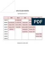 Jadwal Pelajaran Semester 6