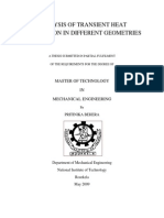 Analysis of Transient Heat Conduction in Different Geometries