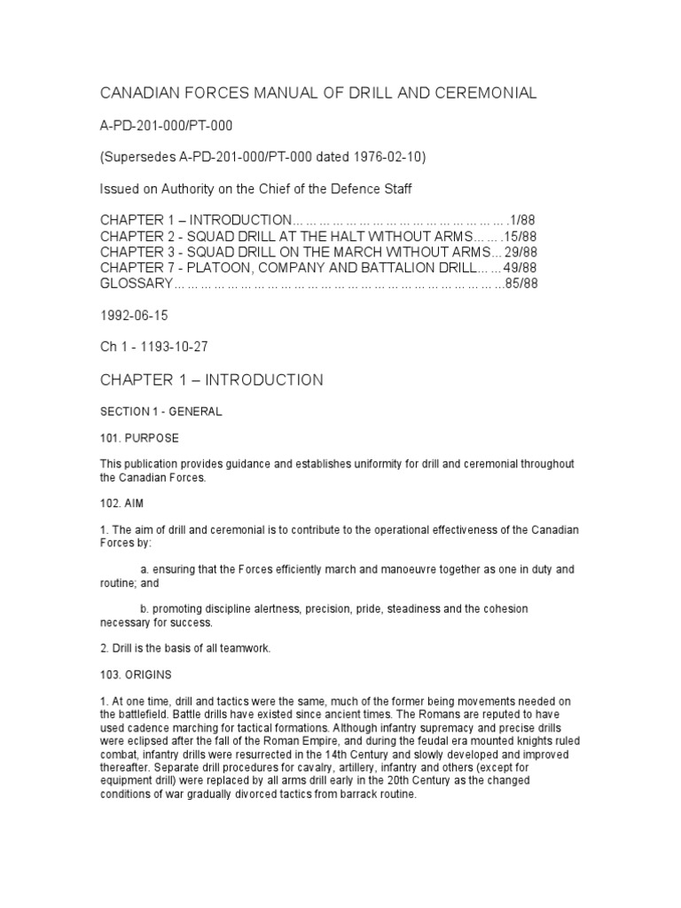 Canadian Forces Drill Manual Officer (Armed Forces) Military Rank