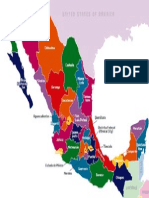 Mapa Mexico Estados en Colores