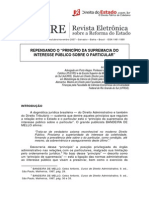 Repensando o Princípio Da Supremacia Do Interesse Público.