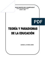 Teoria y Paradigmas de La Educacion. Umch. Hno. Marino