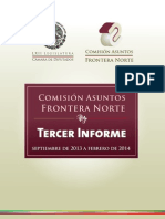 Tercer Informe de la Comisión Asuntos Frontera Norte.