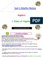 Rules of Algebra