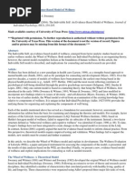 Indivisible Self Model of Wellness | PDF | Psychology | Psychotherapy