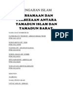 Persamaan Dan Perbezaan Antara Tamadun Islam Dan Tamadun Barat.