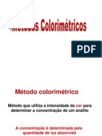 Colorimetria e Espectrofotometria 2012