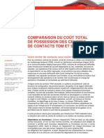 Comparaison du coût total de possession des centres de contacts TDM