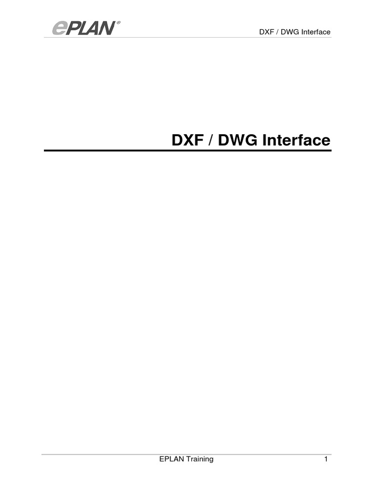 EPLAN DXF/DWG Import and Export Guide | PDF | Tab (Gui) | Graphical ...
