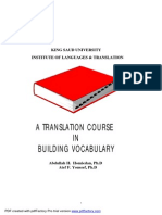 A Translation Course in Building Vocabulary