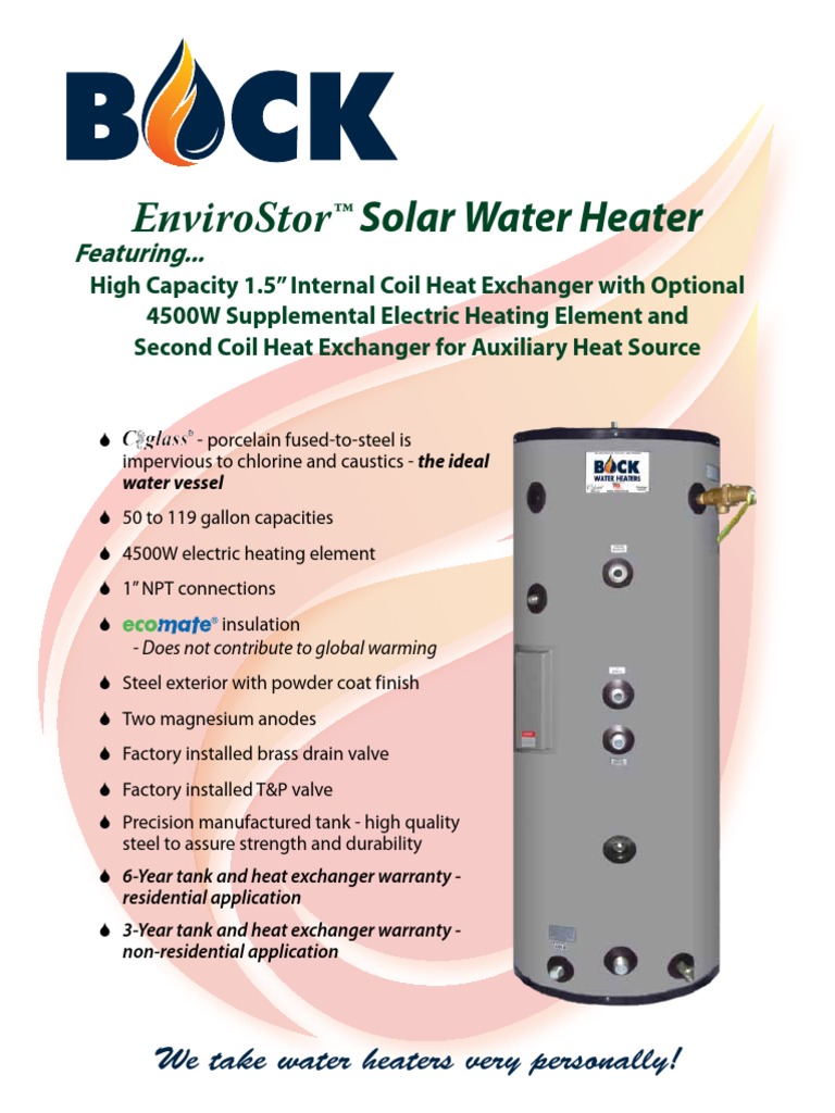 Bock Solar Water Heaters Water Heating Hvac