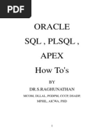 Oracle SQL PLSQL Apex How To S