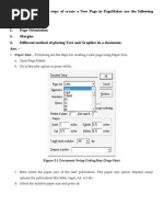 Write Down The Steps of Create A New Page in Page Maker Use The Following Option - by Shobhit Jain