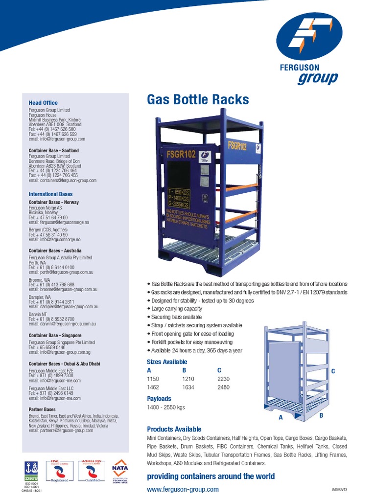 Gas Bottle Racks | PDF | Technology & Engineering