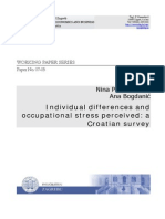 Individual Differences and Occupational Stress Perceived: A Croatian Survey