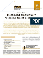 Jordi Roca - Fiscalidad Ambiental y Reforma Fiscal Ecológica
