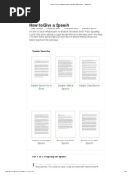 Download How to Give a Speech With Sample Speeches - WikiHow by peltea cristian SN212229506 doc pdf