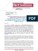 RTIFED Correspondence - 072A - 13 Mar 2014 - To PM On Appointment of Central Information Commissioners