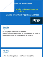 Chương Các tiêu chuẩn thẩm định dự án đầu tư