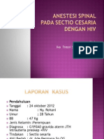 Anestesi Spinal Pada Sectio Cesaria Dengan Hiv