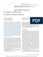 virtual journal club connects evidence to practice- an analysis of participant responses