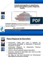 Yhrjo - Importanta Evolutiei Demografice in Planificarea Regionala - Prognoza Demografica Pentru Regiunea Centru