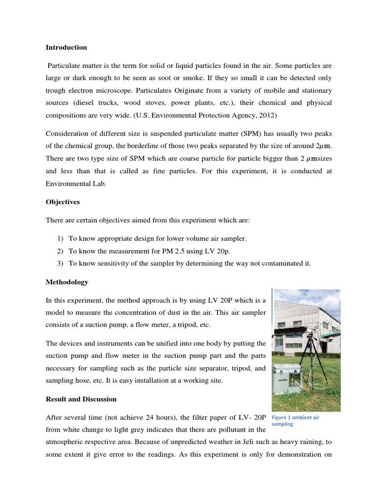 Figure 1 Ambient Air Sampling PDF Particle Particulates