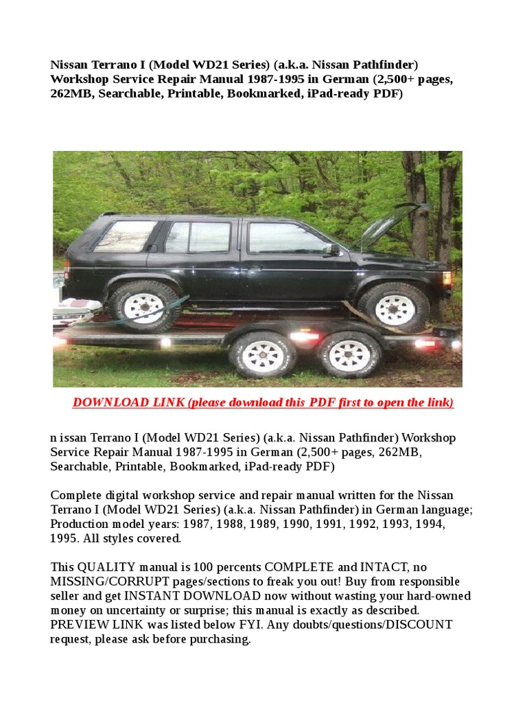 1993 nissan pickup truck and pathfinder repair shop manual.