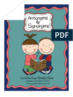 Antonyms and Synonyms Worksheets