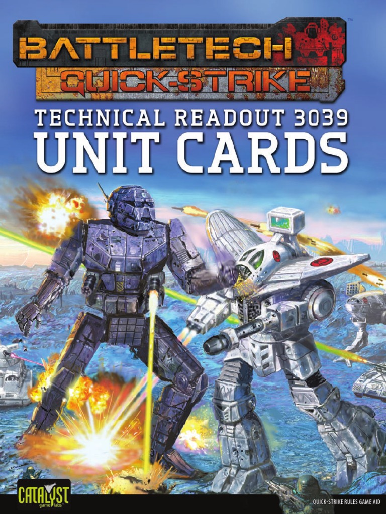 Battletech Quickstrike Alpha Strike Cards 35661QS