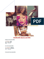 Rihanna Record Sales Worldwide