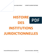 Histoire Des Institutions Juridictionnelles 1