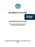 Kurikulum 2013 Kompetensi Dasar SMP Ver 3 3 2013 PDF