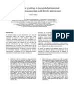 Soberanía, derecho y política en la sociedad internacional.