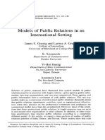 Models of Public Relations in an International Setting