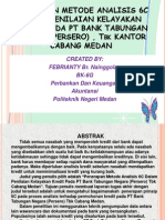 Penerapan Metode Analisis 6c Dalam Penilaian Kelayakan Kredit Pada PT Bank Tabungan Negara (Persero), TBK Kantor Cabang Medan