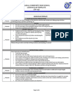 global lesson plan template explanation