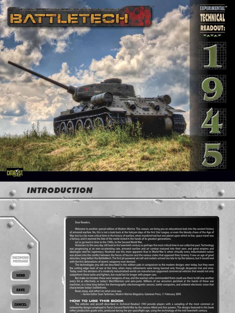 Battletech E-CAT35APR21 - XTRO - 1945 | PDF | Panzer Iv | Tanks