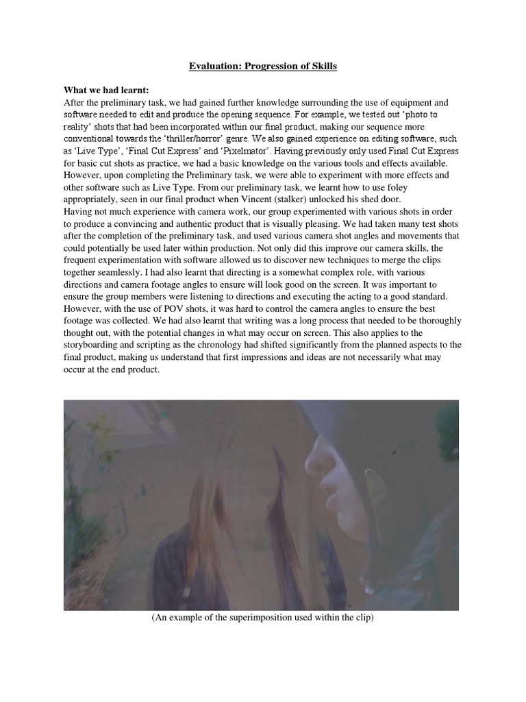 Skills Progression in Film Production | PDF