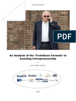 An Analysis of The Fredriksen Formula' To Enacting Entrepreneurship (v2)