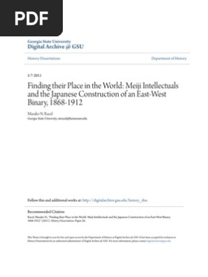 Finding Their Place In The World Meiji Intellectuals And The Jap Empire Of Japan Western World