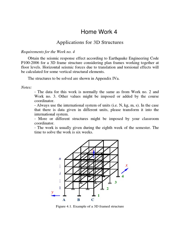 Seismic Analysis of 3D Frame Structures | PDF