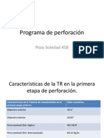 Programa de Perforación: Pozo Soledad 458