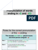 S and - Ed Endings