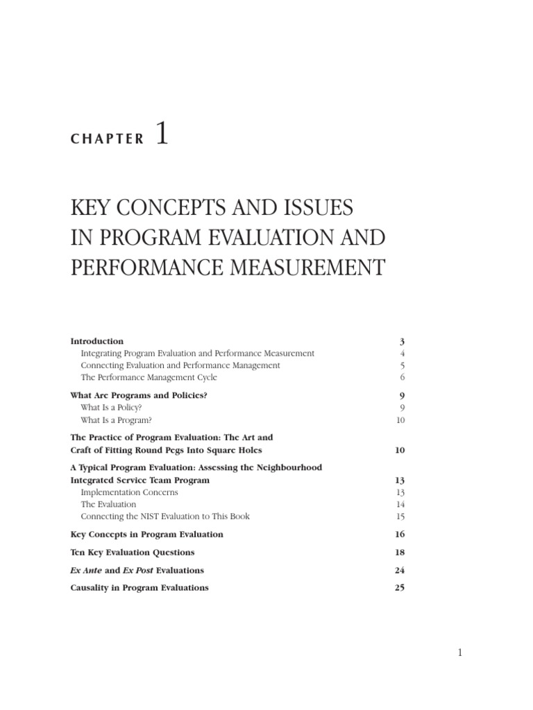 Key Concepts in Program Evaluation | PDF | Program Evaluation | Evaluation