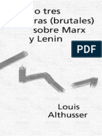 Althusser, Louis - Dos o Tres Palabras (Brutales) Sobre Marx y Lenin