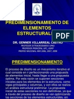 Predimensionamiento de Elementos Estructurales - Ing. Genner Villareal Castro