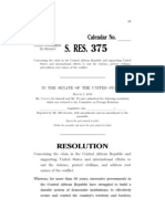 Senate Resolution On Central African Republic