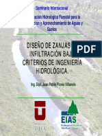 Diseño de Zanjas de Infiltracion. Criterios de Ingenieria Hidrologica