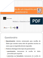 Construção de Um Inquérito Por Questionário